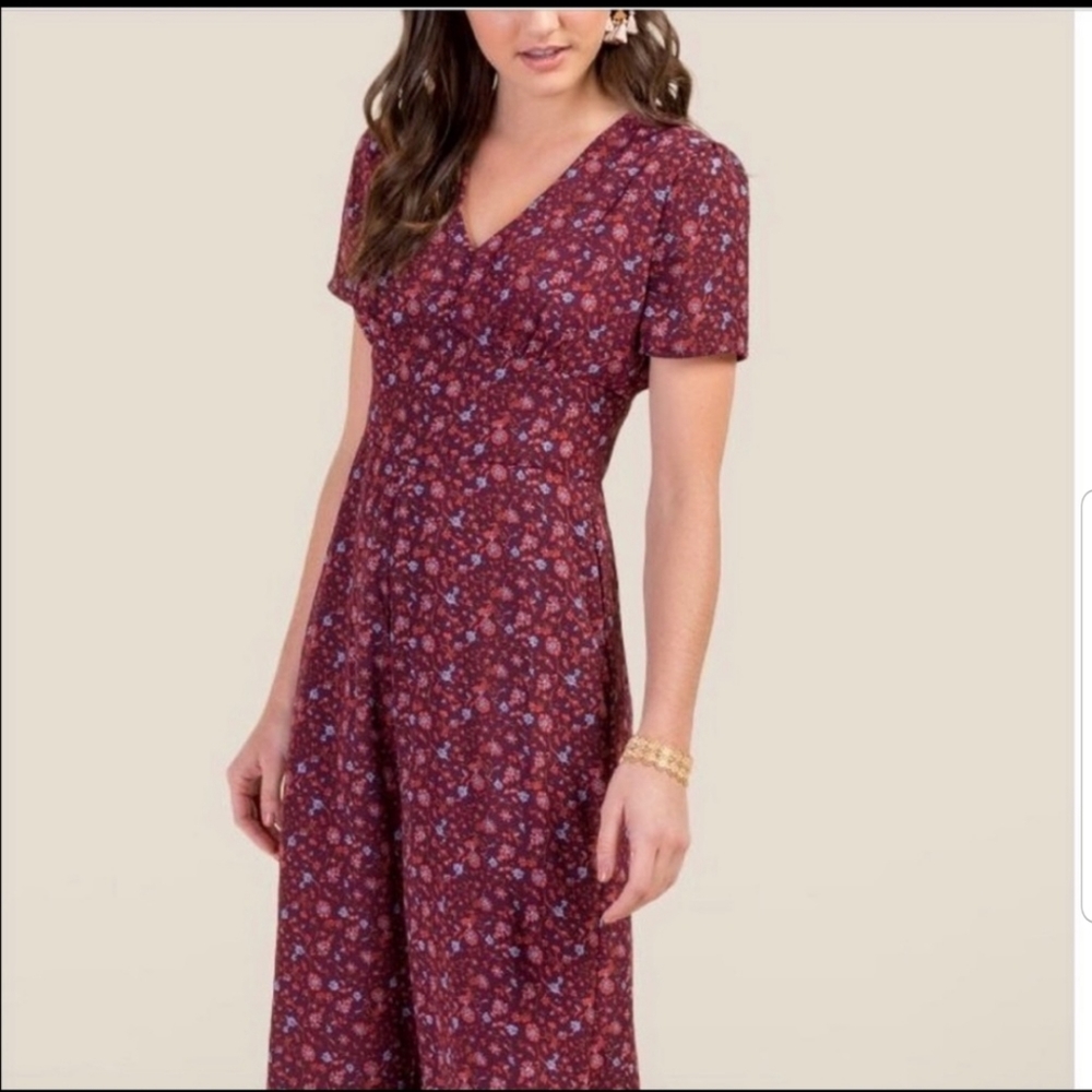 NWT Francescas Adeline Floral Print Jumpsuit SZ M